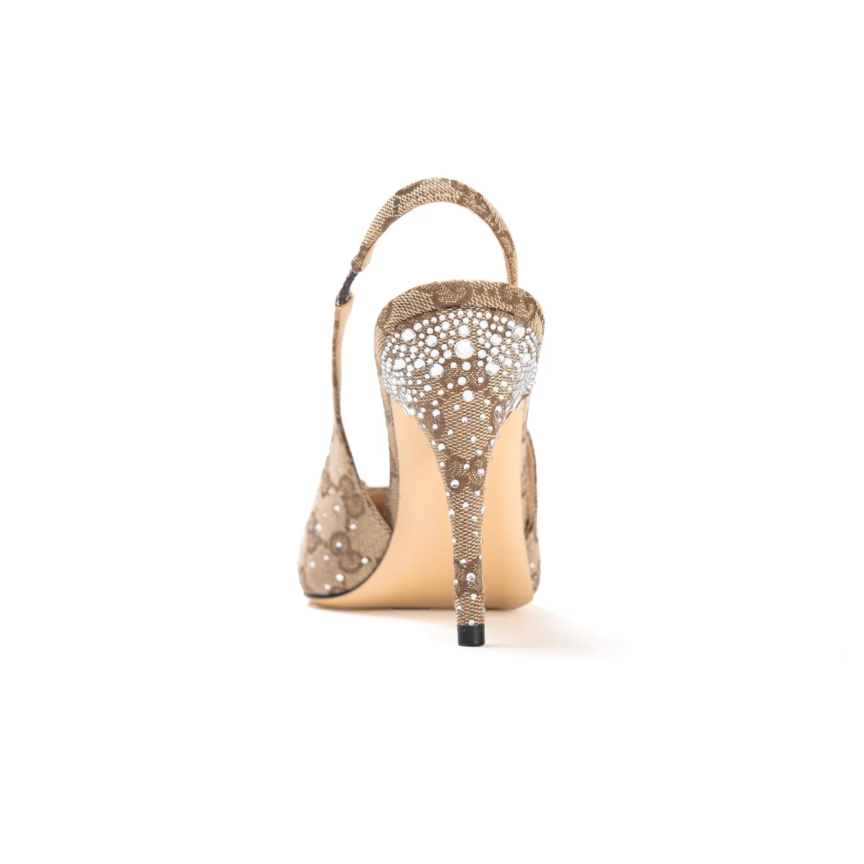 GG Crystal Horsebit Slingback Pump