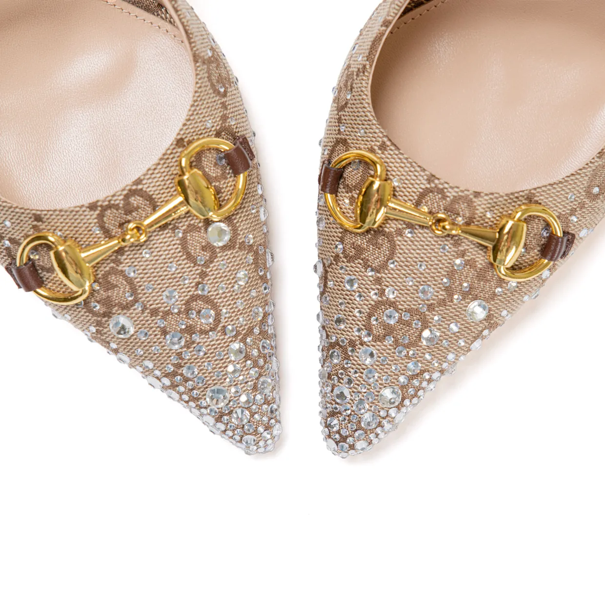 GG Crystal Horsebit Slingback Pump