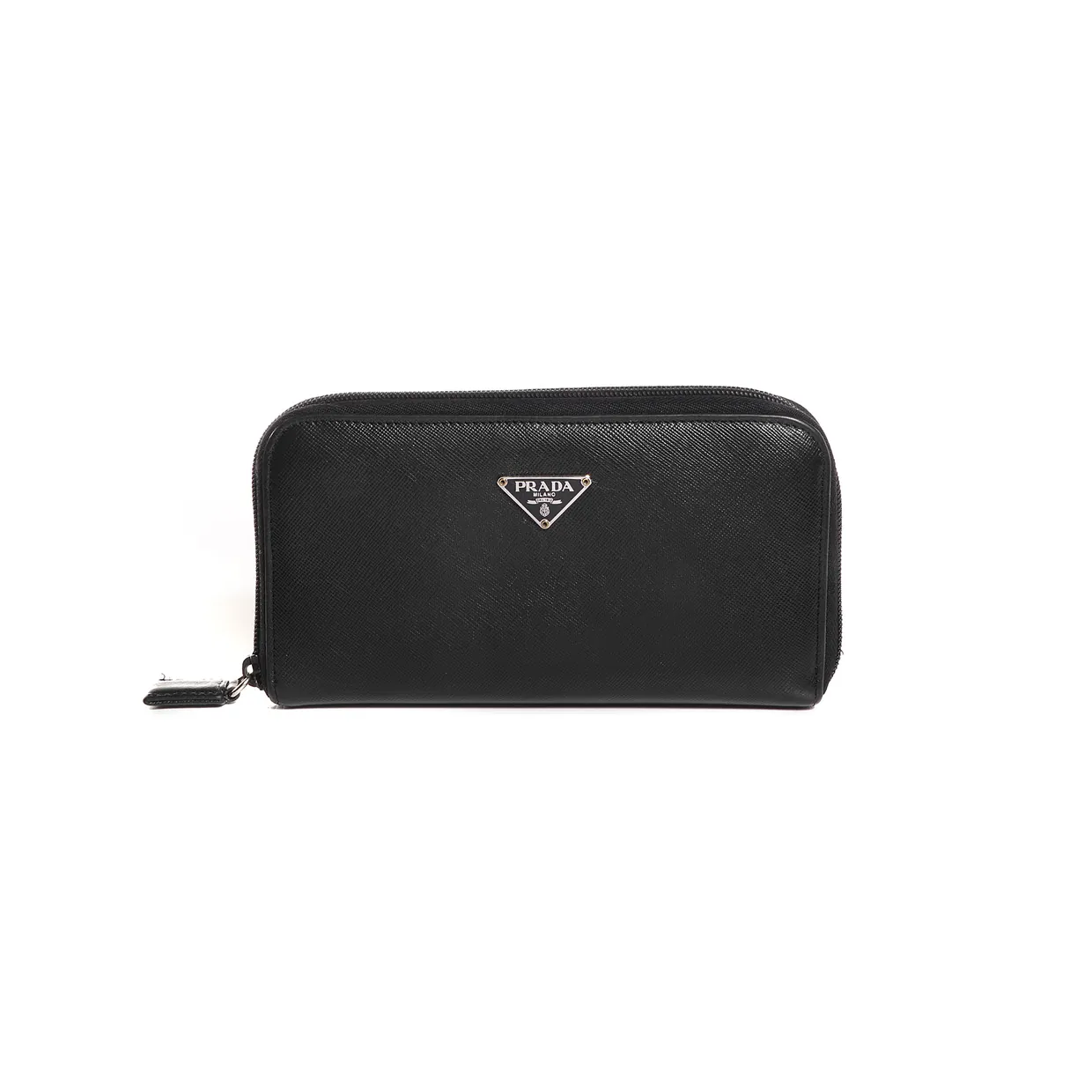 Saffiano Triangle Zip Around Wallet