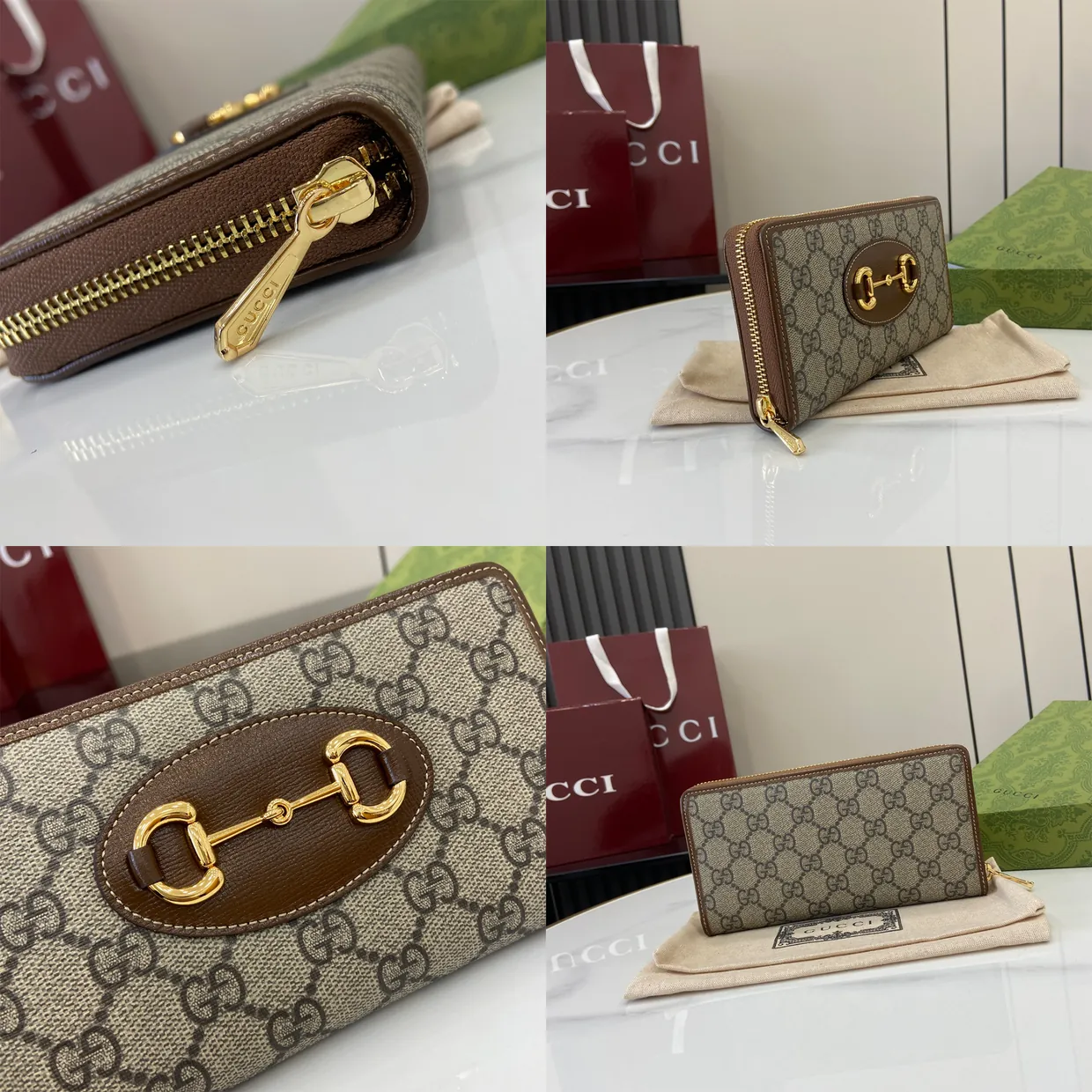 Leather Long Zip Closure Wallet