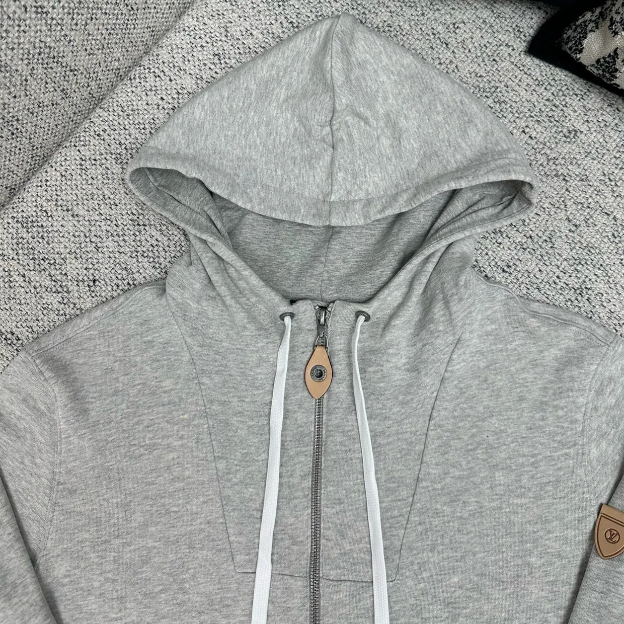 LV Leather Accent Hoodie