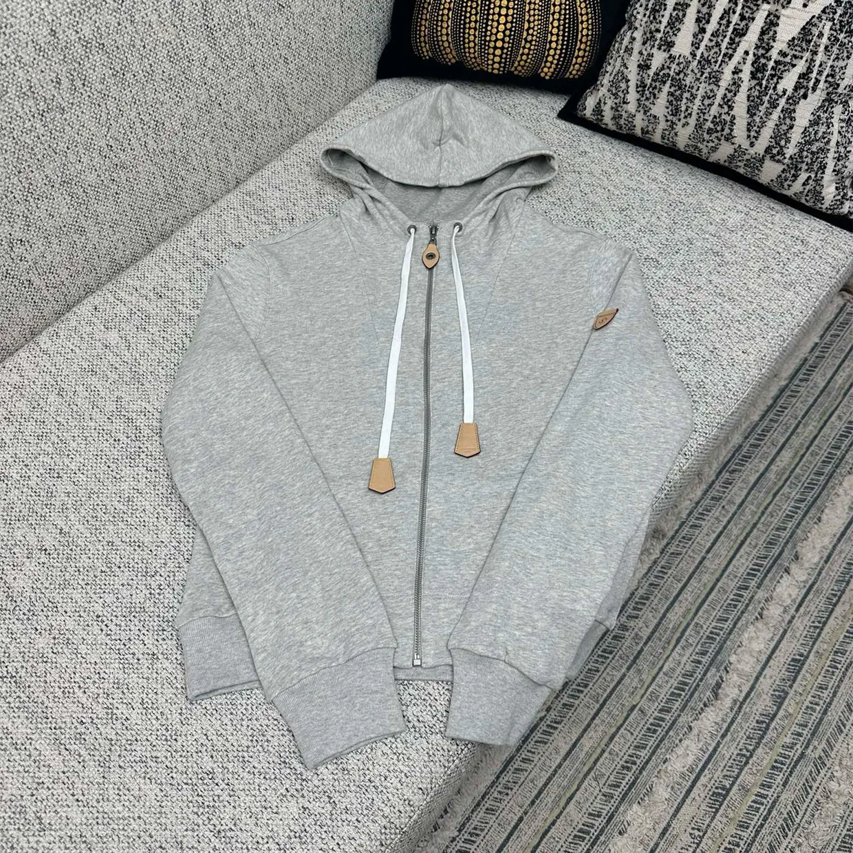 LV Leather Accent Hoodie