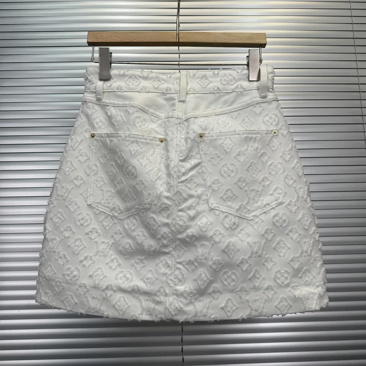Monogram Fil Coupe Denim Skirt
