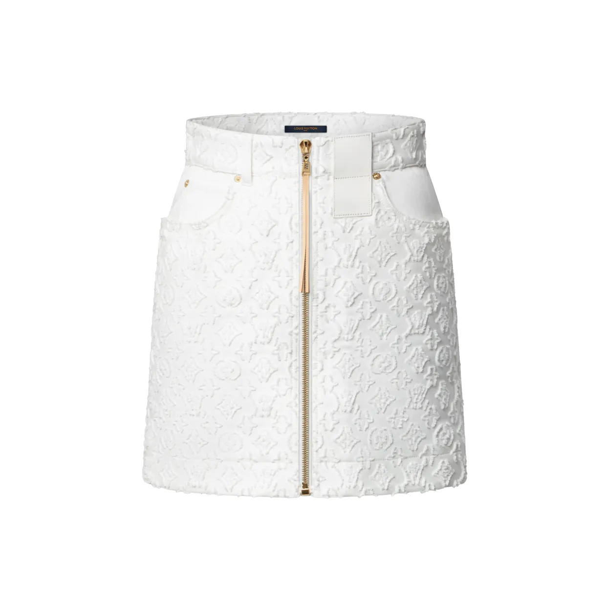 Monogram Fil Coupe Denim Skirt