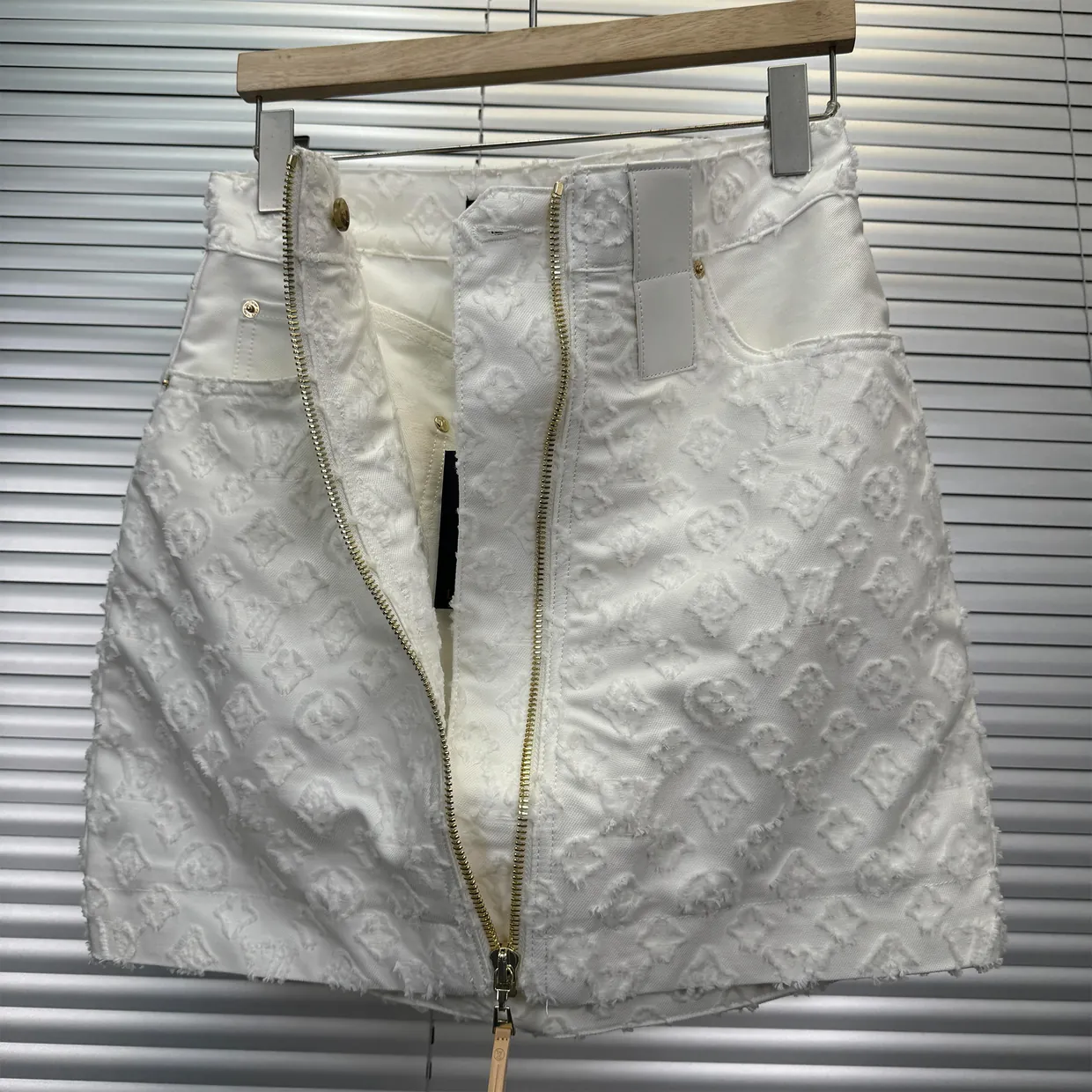 Monogram Fil Coupe Denim Skirt