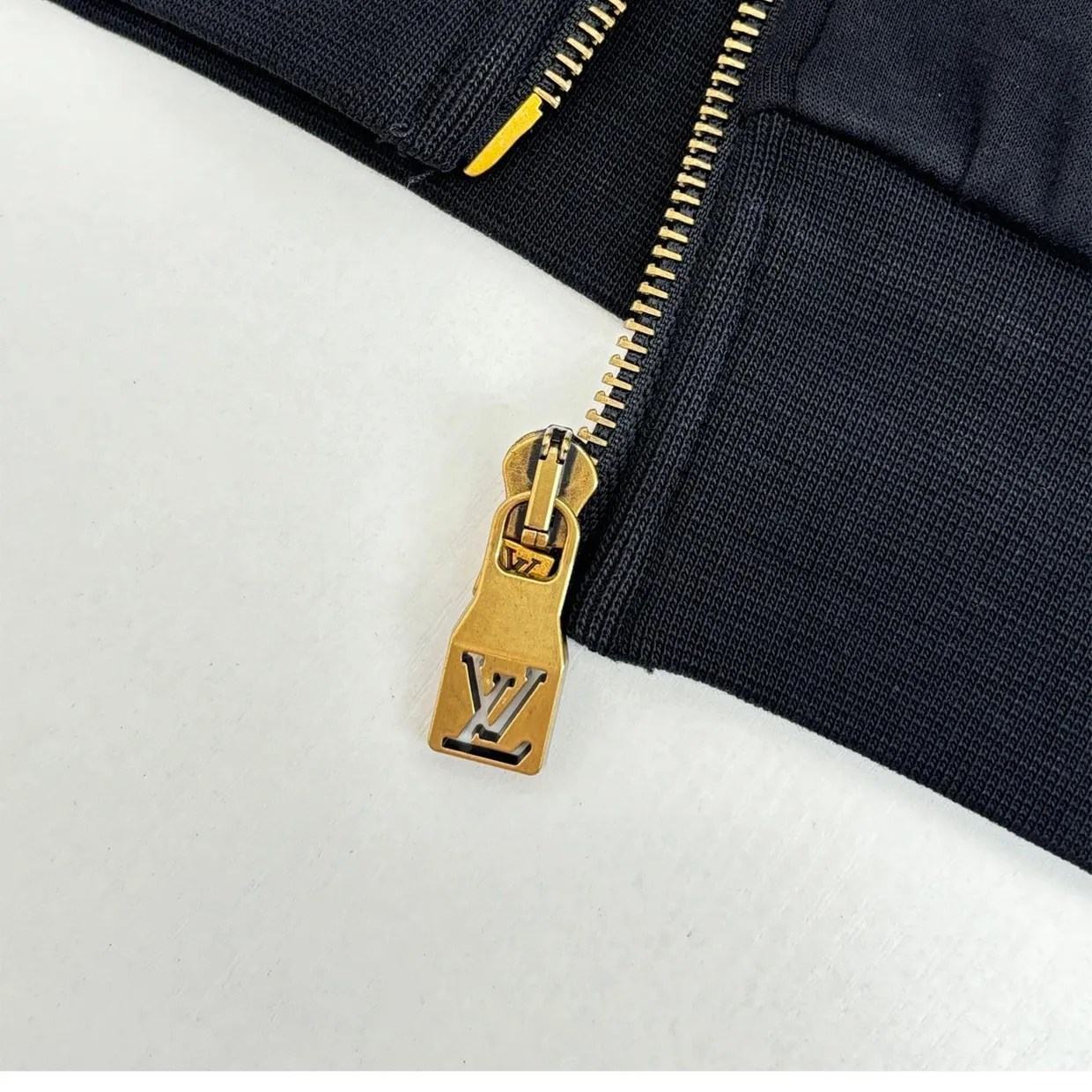 Embroidered Zipped Jersey Hoodie