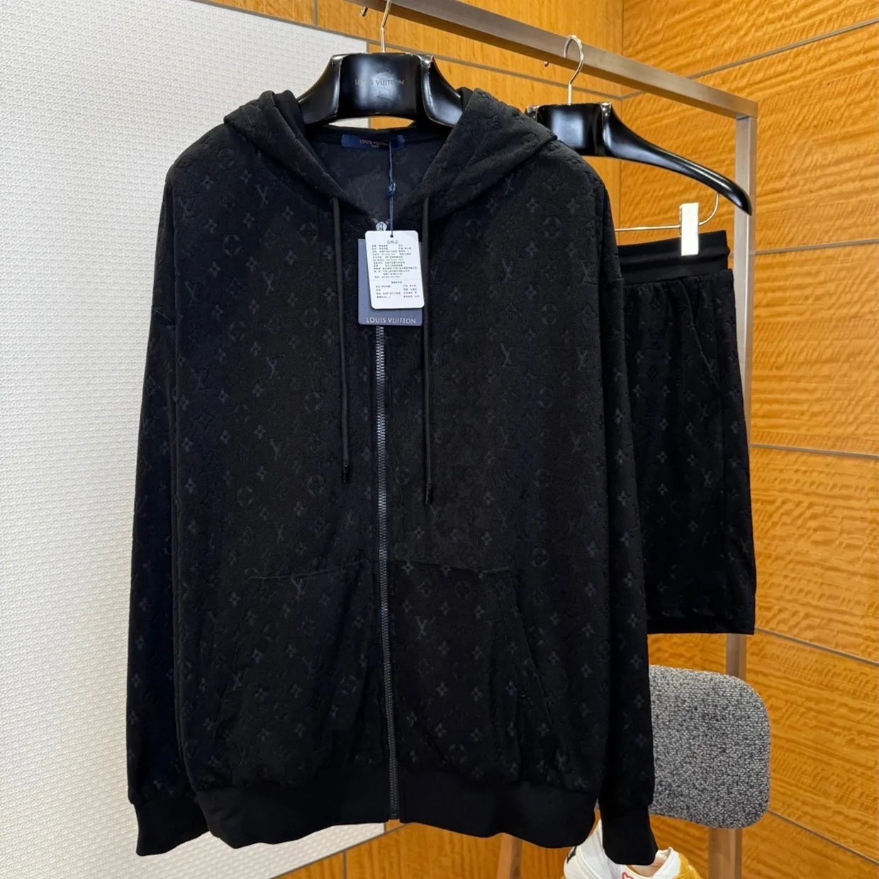 Monogram French Terry Zip-Through Hoodie