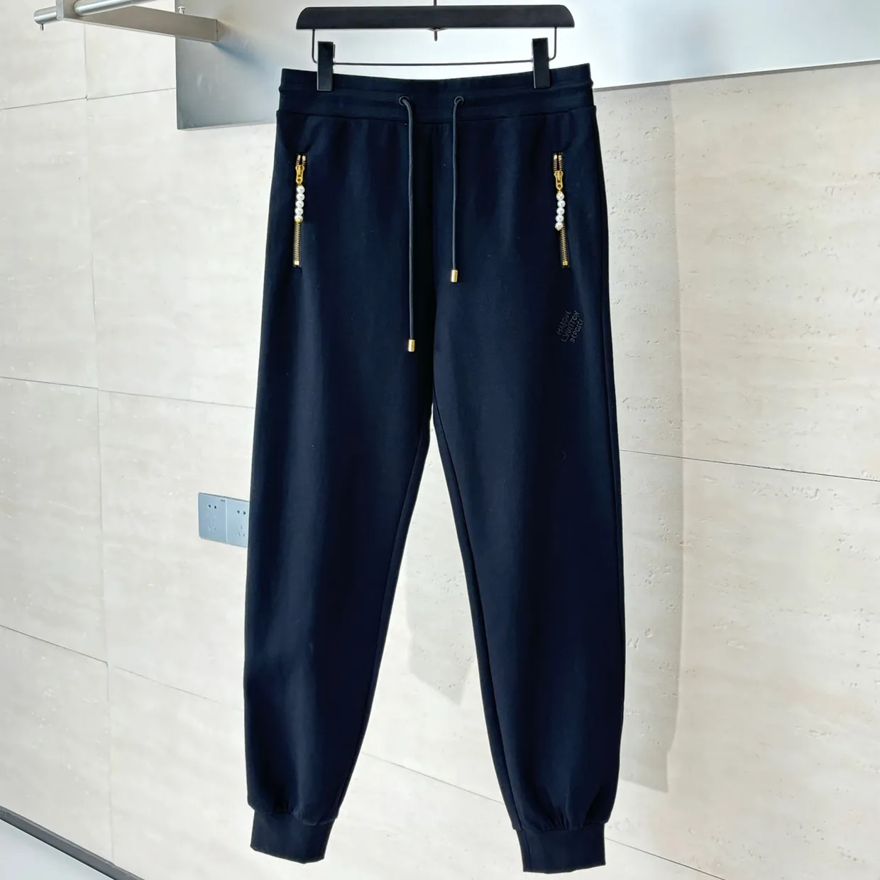 Embroidered Jersey Jogging Trousers
