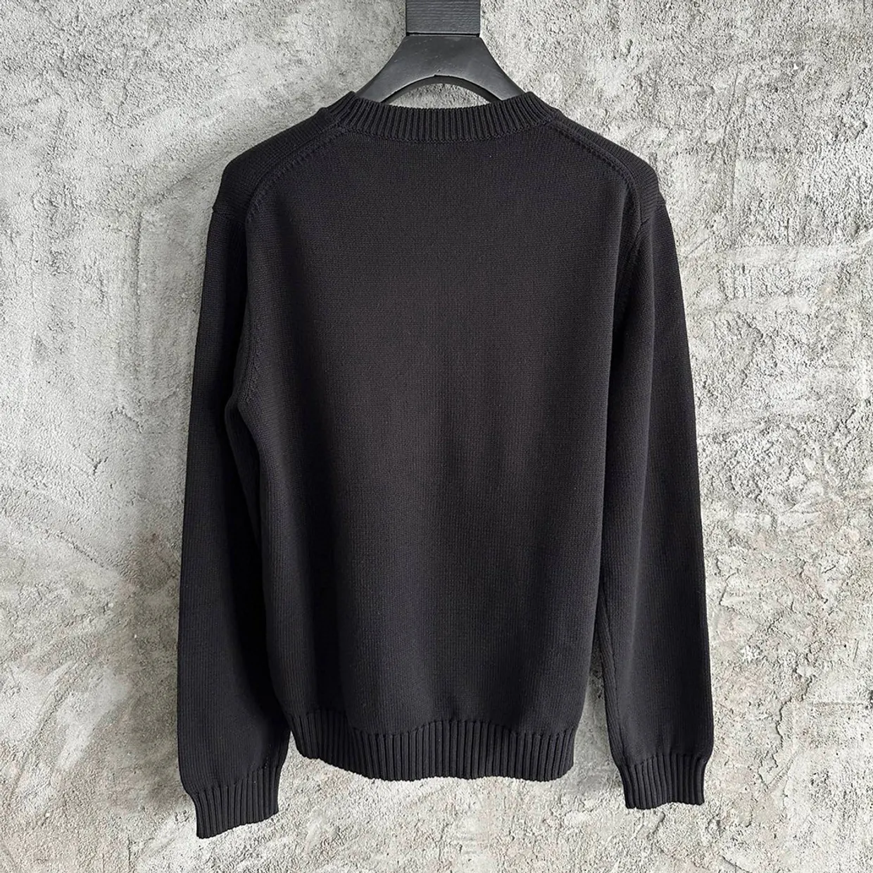 Mushroom Emblem Intarsia Knit Sweater