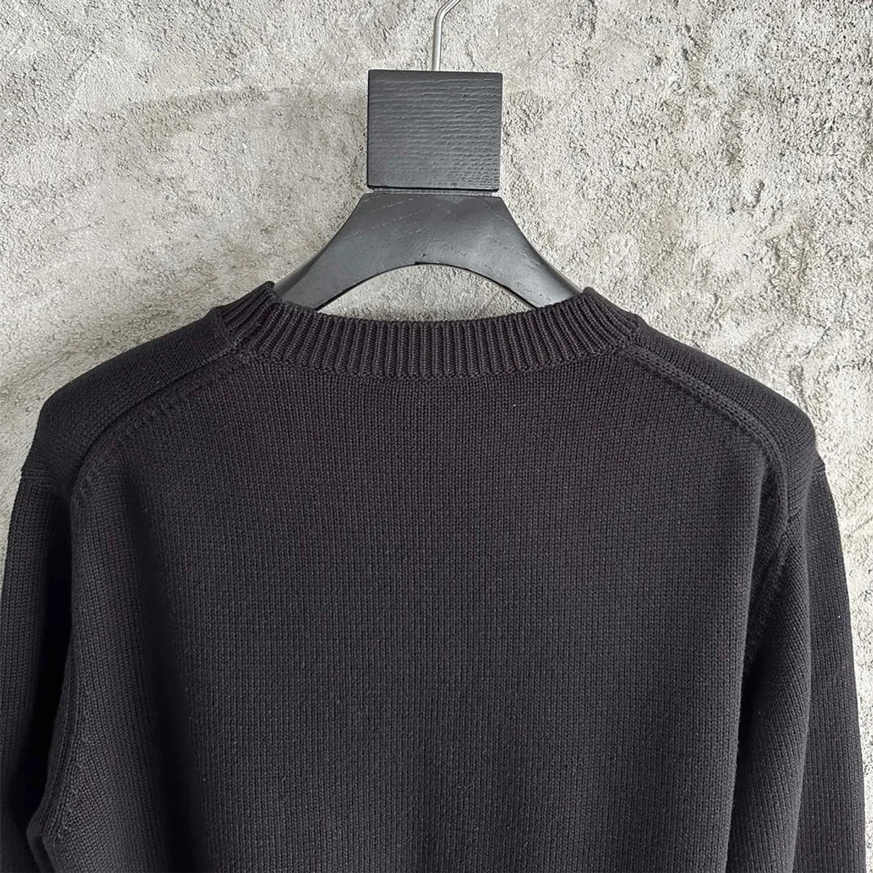 Mushroom Emblem Intarsia Knit Sweater