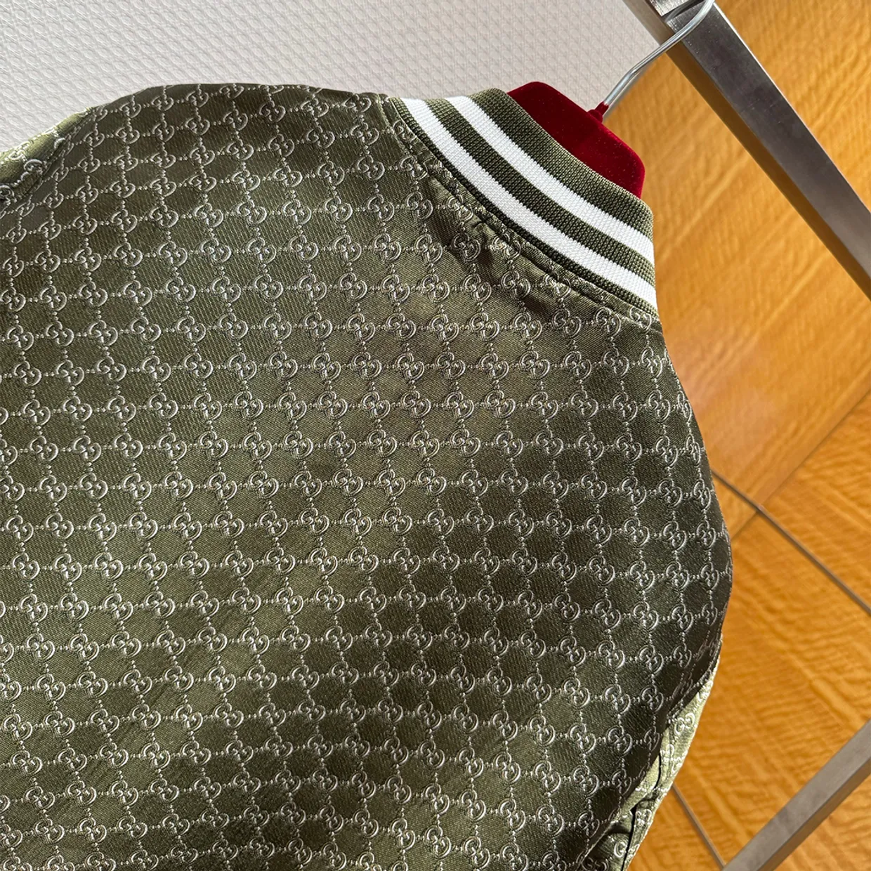 Cotton Jacquard Jacket with GG Shadow