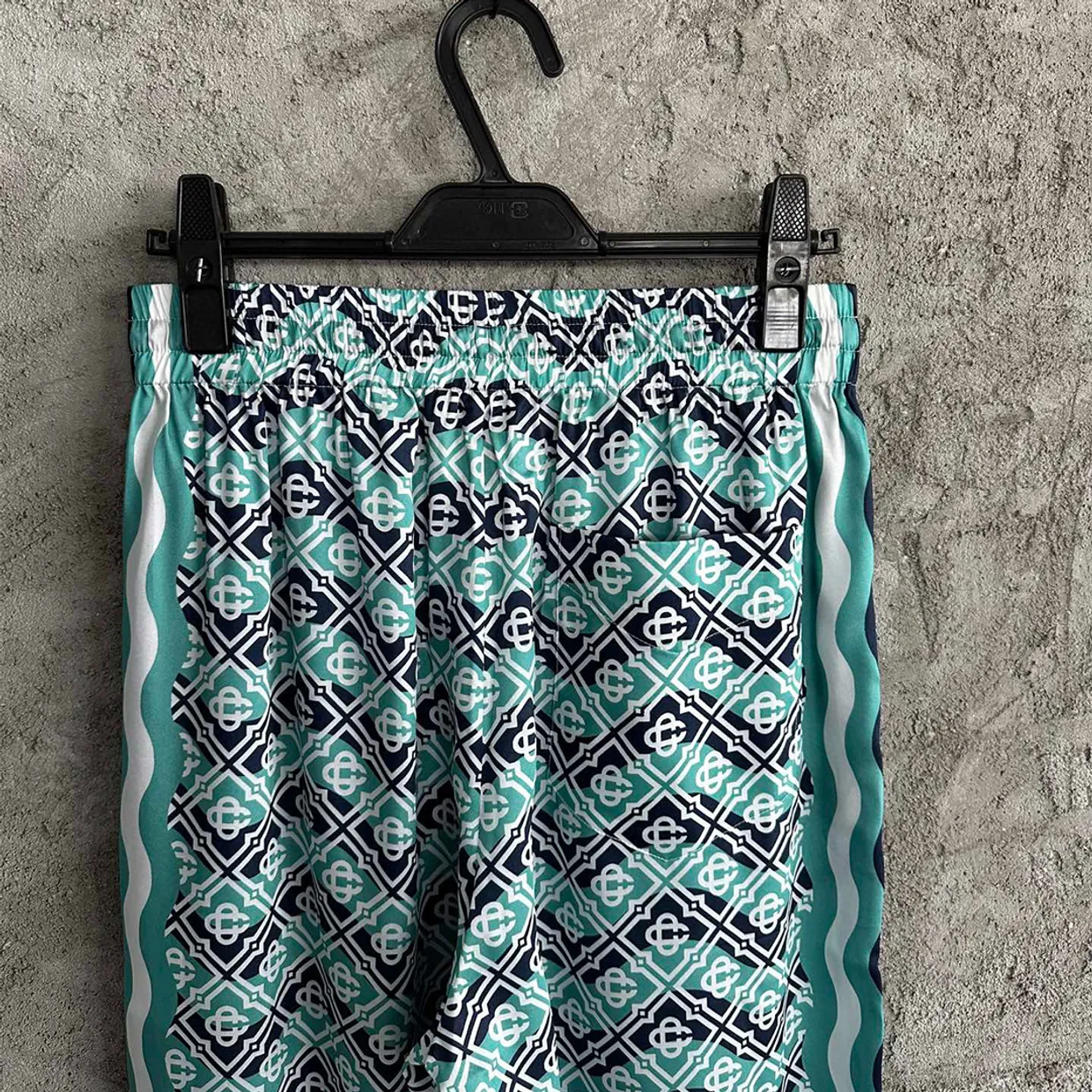 Monogram Wave Silk Trousers