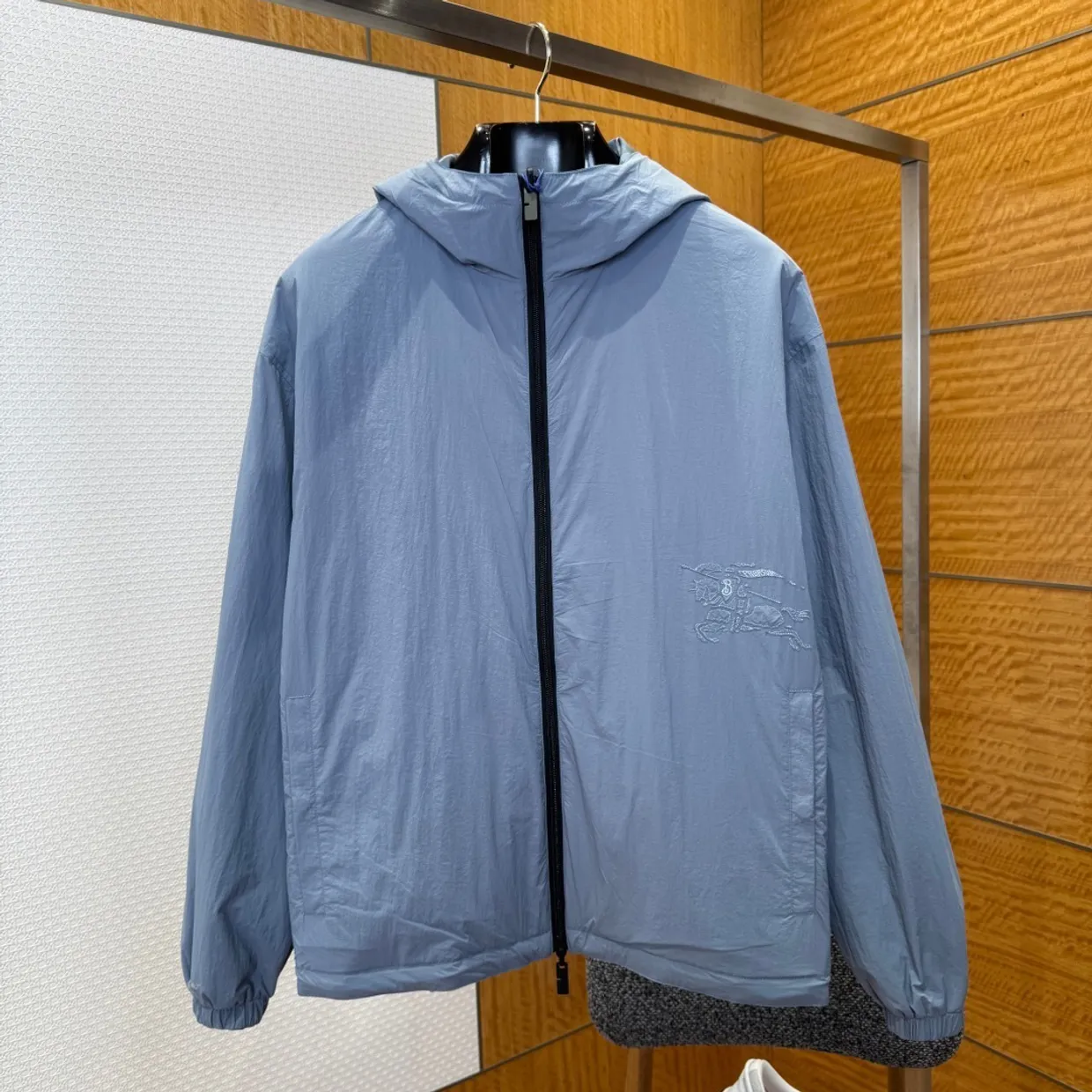 Reversible Check Hooded Jacket