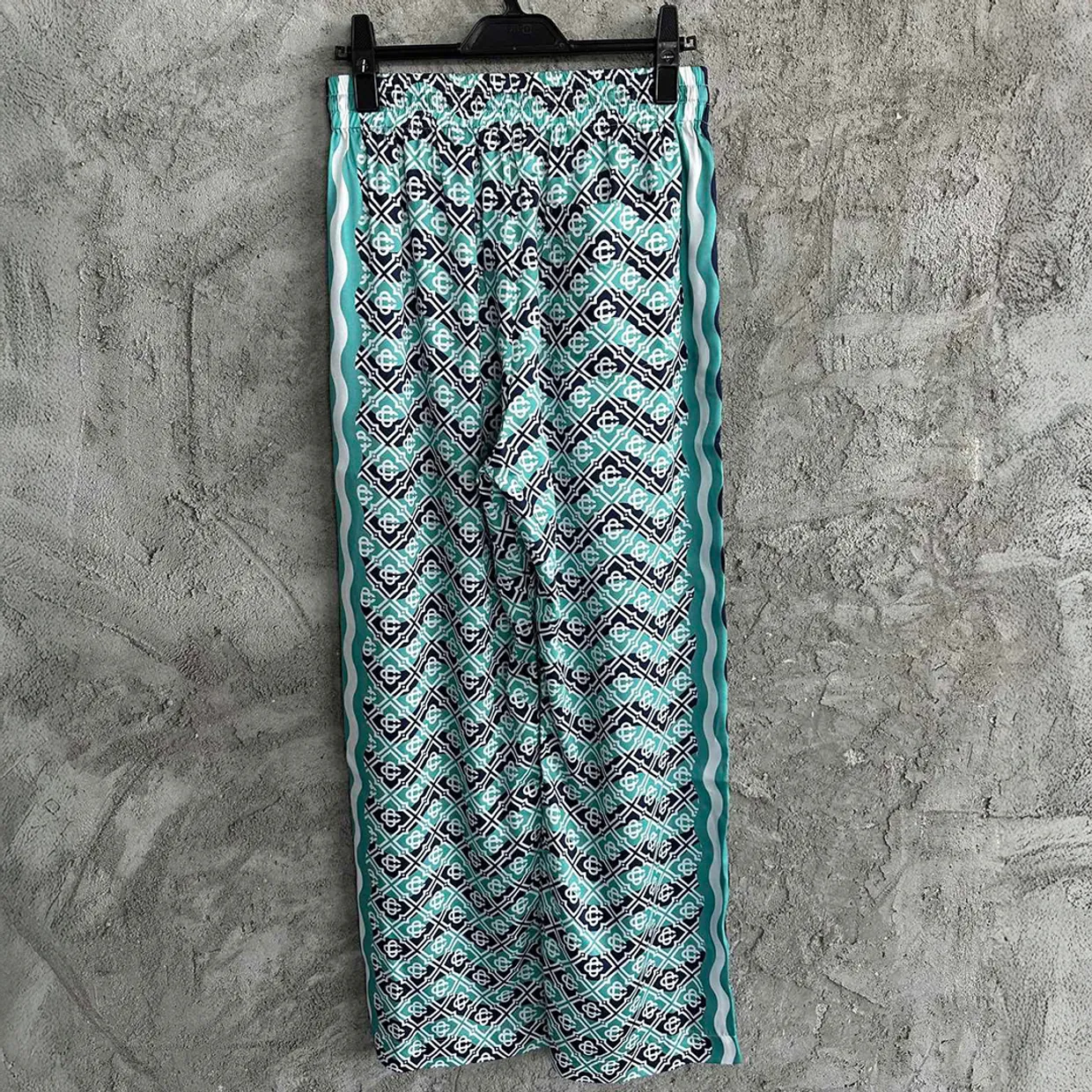 Monogram Wave Silk Trousers