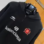 Soccer Oversized Logo-Detailed Cotton-Jersey Zip-Up Hoodie