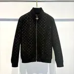 Monogram Debossed Suede Tracksuit Jacket