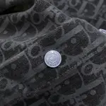  Blue Cotton-Blend Twill with Oblique Print
