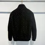 Monogram Debossed Suede Tracksuit Jacket
