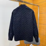  Blue Cotton-Blend Twill with Oblique Print