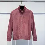 Monogram Debossed Suede Tracksuit Jacket