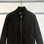 Monogram Debossed Suede Tracksuit Jacket