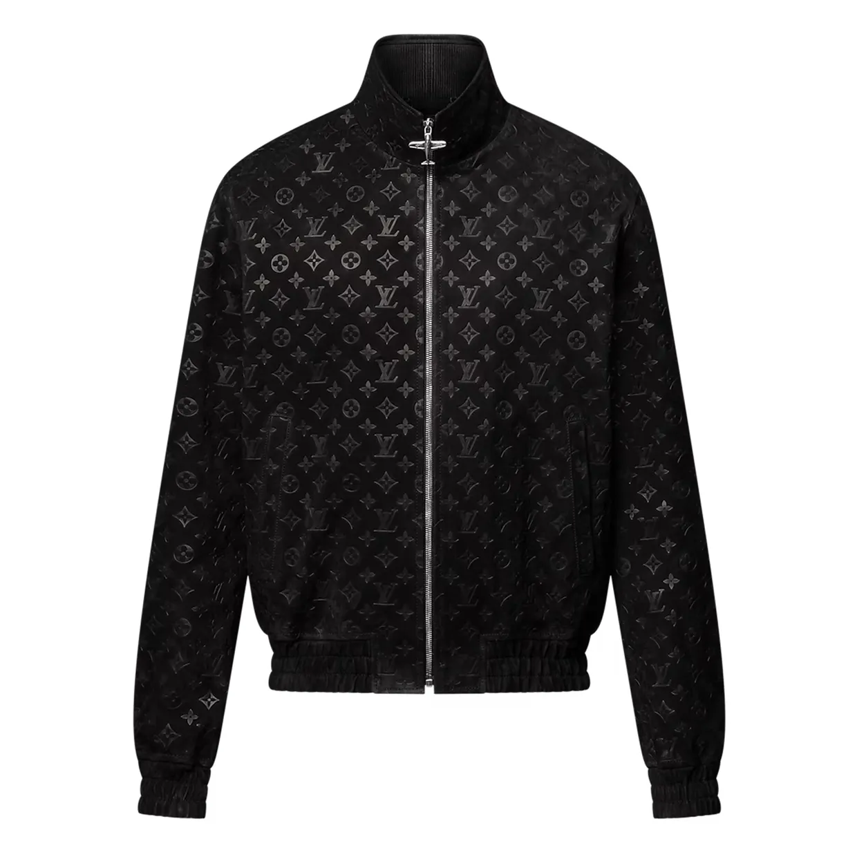 Monogram Debossed Suede Tracksuit Jacket