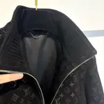 Monogram Debossed Suede Tracksuit Jacket