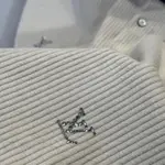 LV Blason Embellished Long-Sleeved Corduroy Shirt