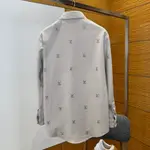 LV Blason Embellished Long-Sleeved Corduroy Shirt