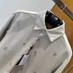 LV Blason Embellished Long-Sleeved Corduroy Shirt