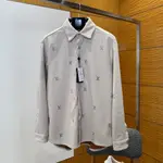 LV Blason Embellished Long-Sleeved Corduroy Shirt