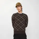 Check Wool Cashmere Blend Sweater