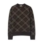 Check Wool Cashmere Blend Sweater