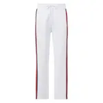 Web Stripe cotton-blend pants in white