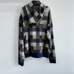 Damier Plaid Cashmere and Wool Blend Hoodie