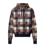 Damier Plaid Cashmere and Wool Blend Hoodie