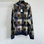 Damier Plaid Cashmere and Wool Blend Hoodie