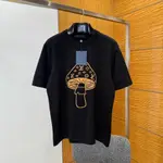 Short-Sleeved Intarsia Crewneck